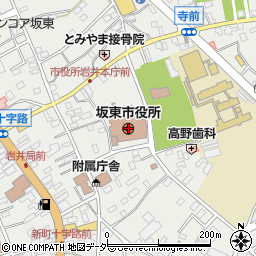 坂東市役所周辺の地図