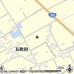 茨城県行方市五町田周辺の地図