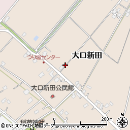 茨城県坂東市大口新田周辺の地図