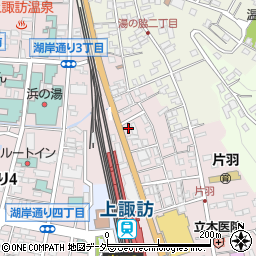トヨタレンタリース長野上諏訪駅前店周辺の地図