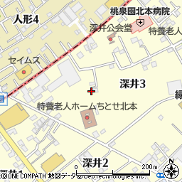 埼玉県北本市深井3丁目51周辺の地図