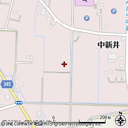埼玉県比企郡吉見町中新井周辺の地図
