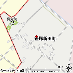 茨城県常総市笹塚新田町周辺の地図