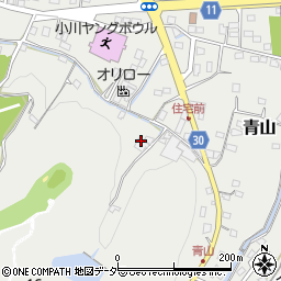 埼玉県比企郡小川町青山周辺の地図