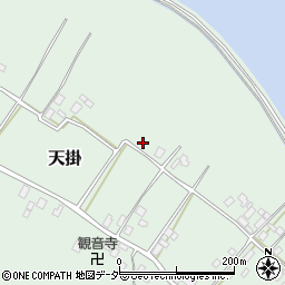 茨城県行方市天掛周辺の地図