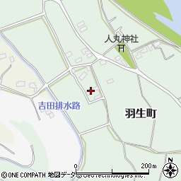 茨城県常総市羽生町378周辺の地図
