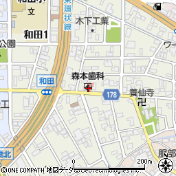 福井県福井市和田周辺の地図