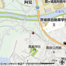 茨城県稲敷郡阿見町青宿874-1周辺の地図
