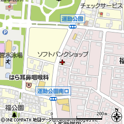 ソフトバンク　福井運動公園周辺の地図