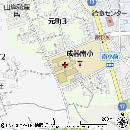 勝山市役所　成器南児童教室周辺の地図