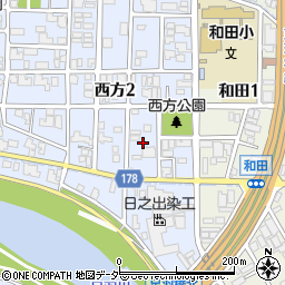 福井県福井市西方2丁目25周辺の地図