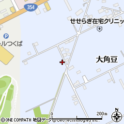 茨城県つくば市大角豆2011-176周辺の地図