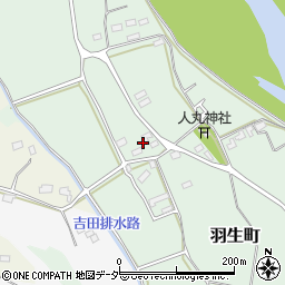 茨城県常総市羽生町155周辺の地図