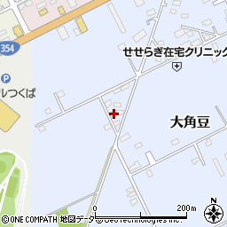 茨城県つくば市大角豆2011-167周辺の地図