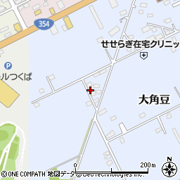 茨城県つくば市大角豆2011-168周辺の地図