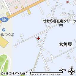 茨城県つくば市大角豆2011-169周辺の地図