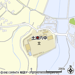 土浦市立土浦第六中学校周辺の地図