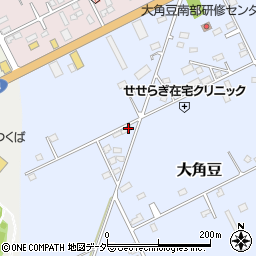 茨城県つくば市大角豆2011-77周辺の地図