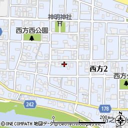 福井県福井市西方周辺の地図