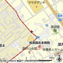 埼玉県北本市深井6丁目123周辺の地図