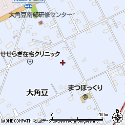 茨城県つくば市大角豆周辺の地図