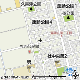 福井県福井市運動公園4丁目204周辺の地図