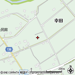 茨城県坂東市幸田周辺の地図