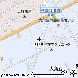 茨城県つくば市大角豆2011-65周辺の地図