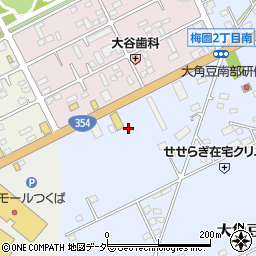 茨城県つくば市大角豆2011-279周辺の地図