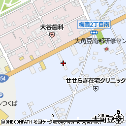 茨城県つくば市大角豆2011-278周辺の地図