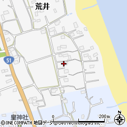 茨城県鹿嶋市荒井周辺の地図