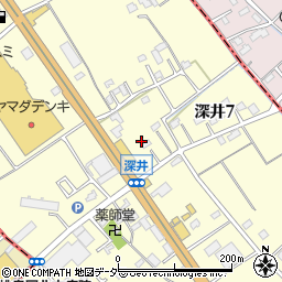 埼玉県北本市深井7丁目168周辺の地図