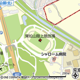 東松山陸上競技場周辺の地図