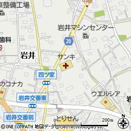 株式会社サンキ　岩井店周辺の地図