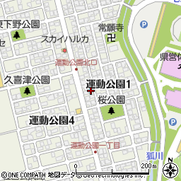 福井県福井市運動公園1丁目1406周辺の地図