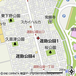 福井県福井市運動公園1丁目1414周辺の地図