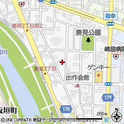 福井県福井市勝見3丁目周辺の地図