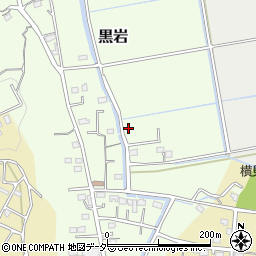 埼玉県比企郡吉見町黒岩周辺の地図