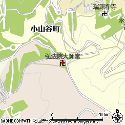 弘法院大師堂周辺の地図