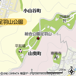 足羽山公園周辺の地図