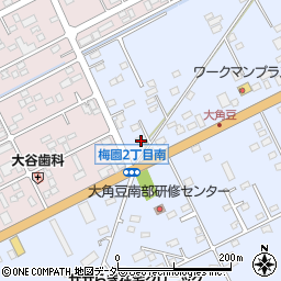茨城県つくば市大角豆2011-192周辺の地図