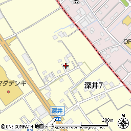 埼玉県北本市深井7丁目周辺の地図