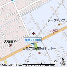 茨城県つくば市大角豆2011-328周辺の地図