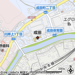 岡谷市保育園成田保育園周辺の地図
