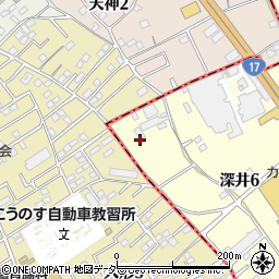 埼玉県北本市深井6丁目6周辺の地図