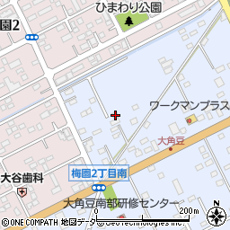 茨城県つくば市大角豆2011-430周辺の地図