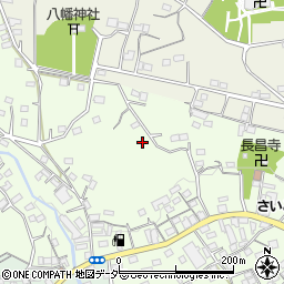 埼玉県比企郡小川町増尾周辺の地図