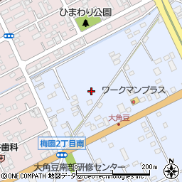 茨城県つくば市大角豆2011-281周辺の地図