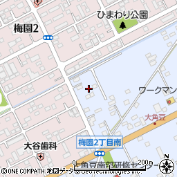 茨城県つくば市大角豆2011-385周辺の地図