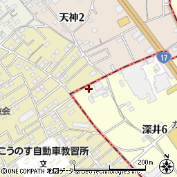 埼玉県北本市深井6丁目8周辺の地図